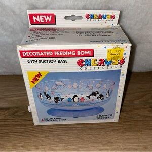 Vintage 1992 Playtex Cherubs Collection Decorated Feeding Bowl NOS